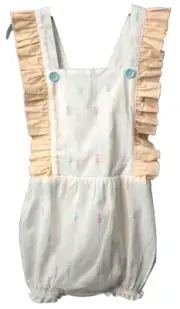 Easter Matilda Jane Romper Shorts 4 4T Shortalls Overalls Dungaree Ruffle Bow