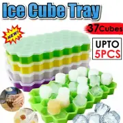 Honeycomb Ice Cube Tray Silicone Frozen Ice Mold 37 Cubes Tray Mold With Lid