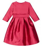 [Il Gufo] Il Gufo Pleated taffeta dress Y 12 red
