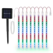 New Solar Meteor Shower String Lights 9.84ft Raindrop Tube, Water-Resistant