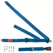 Rear Static Seat Belt For Innocenti Bertone Mini 90 Hatchback 1968-76 Blue