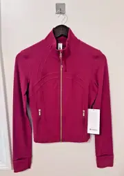 NEW - LULULEMON Define Cropped Jacket Nulu - Size 6 - Magenta Smoke Gold