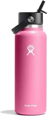 HYDRO FLASK 40 OZ WIDE FLEX STRAW CAP SURF - CAMELLIA
