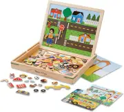 Melissa & Doug Wooden Magnetic Matching Picture Game with 119 Magnets and Scene