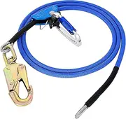 Meyoppm Flip Line, Wire Core Flipline 1/2" X 12', Wire Core Flip Line Kit with Triple Lock Carabiner Adjuster, Steel Swivel Snap, Climbing Flipline for Fall Protection, Arborist, Tree Climbers,Blue