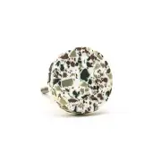 Circle Resin Terrazzo Knob - GreenWhite - Brown, Circle, Green, Grey, resin, ...