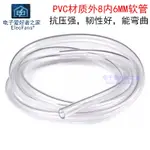 (1米)外徑8MM 內徑6MM 潛水泵抽水泵透明PVC軟管子塑料魚缸換水管