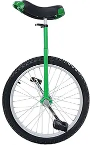 Bike 20 Inch Wheel Outdoor Unicycle, One Wheel Bike Adjustable Seat Exercise Bicycle, Curved PU Seat