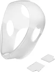 IEFIEL Cool Gel Mask Soft Silicone V Line Face Lifting Ice Mask Chin Jaw Strap Hook And Loop Fastener Design Solid Color Facial Care Tool with Gels Facial Llifting Tool Translucent Color B One Size