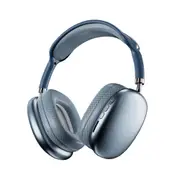 P9Promax Wireless Bluetooth Headset With Subwoofer (Cotton Headband+3 Buttons,Blue)