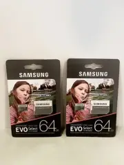 2 Samsung 64GB Micro SDXC EVO Select Cards w/ SD Card Adapter (Bundle)