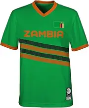 [FIFA] Unisex Official 2023 Women's Football World Cup Kids Team Shirt, Zambia T-Shirt (Pack of 1)