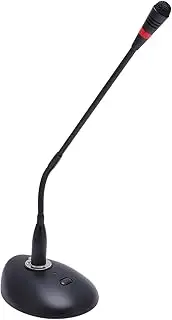 Cardioid Desktop Microphone with Gooseneck for Lecture Meeting Conference, Adjustable and Multifunctional, Stable Base with One Touch Switch, Indicator Light, Easy to Store