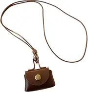 [Hellery] Neck Pouch for Headphones with Lanyard Mini Wallet And Earbud Holder for Jogging