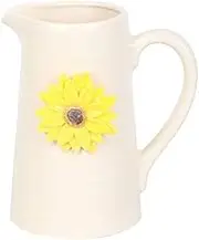 Something Different Hello Sunshine Ceramic Sunflower Carafe, One Size (Ceramic/Yellow)