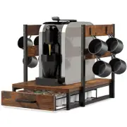Coffee Pod Drawer for K Cup, 35 Pods Holder Storage Organizer with Cup Rack, ...