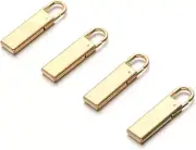 Zpsolution Gold Zipper Pull Replacement Metal Zipper Tab Repair Easy Use for ...