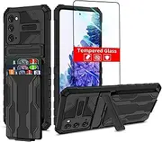 THMEIRA Samsung Galaxy S20 FE 5G Case Wallet with Detachable Card Holder, Built-in Stand with Screen Protector, 360 Full Body Shockproof Heavy Duty Case for Samsung Galaxy S20 FE 6.5'' (Not Fit S20)