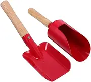 KITANDOVE 2pcs Heavy Duty Gardening Tools Set with Handle Ergonomic Hand Scoop Shovel for Planting Weeding and Digging Gardens and Farms