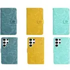 Phone Cover for Samsung S24 S23 A55 A33 A73 Luxury Flower Embossed Wallet Stand