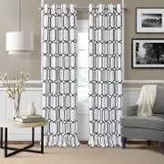 Elrene Home Fashions Kaiden Geometric Curtain Panel, 52 x 84