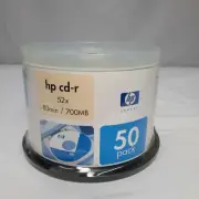 New! HP 52x CD-R 50 Pack 700MB 80 Min Blank Recordable CDs 50 CD Spindle