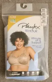 Playtex 18 Hour Ultimate Lift & Support Bra 40DD Blue 4745 Wirefree Cooling