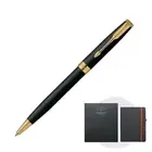 Parker Ballpoint Pen Sonnet Matte Black Gt Medium Point Oil-Based With Or_