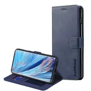 For Oppo Find X2 Neo Case, SupRShield Wallet Leather Flip Magnetic Stand Case Cover (Navy Blue)
