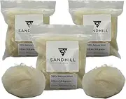 Lambs Wool Padding for Feet, Soft Wool Toe Separator, Provide Relief and Comfort for Toes for Walking, Running and Dancing, 3/8 oz - Pack of 3