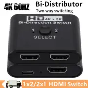 HDMI BI-Directional Switch Splitter 1 In 2 Out / 2 Input 1 Output for TV Monitor