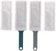 FOMIYES 1Set Multi Function Washable Duster Brush Household Dust Cleaner for Office and Duster with Replacement Cloths Reusable Dusting Accessory