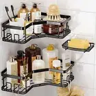3 Pack Corner Shower Caddy No Drilling Shower Shelf with Soap Holder