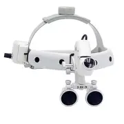 Dental Surgical Medical Lab Headband Binocular Loupes 3.5X 5W with LED Light