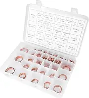 Copper Washer Set Kit with Plastic Box Good for All Engines