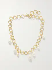 [Pacharee] Pacharee - Prado Gold-plated Pearl Necklace - White - One size One size White