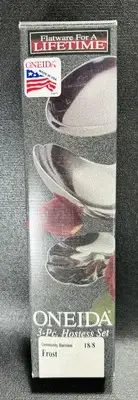 NIB Oneida Stainless Flatware - FROST - 3pc Hostess Set