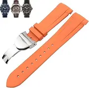 [KAVJU] Natural Rubber Watchband 20mm 22mm Special For Tudor Black Bay 1958 39mm 41mm GMT Pelagos Pin/Folding Buckle Rubber Strap