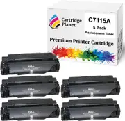 5 Pack Compatible Toner Cartridge Replacement for HP C7115A 15A (2,500 Pages) for HP Laserjet 1000 1005 1200 1200n 1200se 1220 1220se 3300 3310 3320 3320N 3330 3380