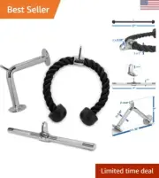 Cable Machine Attachment Set - Tricep Press Down & LAT Pulldown Accessories