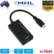 Universal MHL Micro USB to HDMI Cable 1080P HD TV Adapter Android Phones AUS