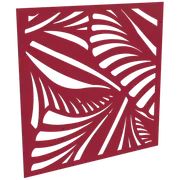ProtectorAl 300-1200mm x 300-1200mm Dark Red/Gloss White Jungle Unframed Composite Deco Panel