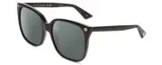 GUCCI GG0022S Ladies Cateye Polarized Sunglasses Gloss Black Gold 57mm 4 OPTIONS