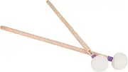LRXIYODE 2Pcs Professional Wooden Drumsticks with Felt Heads Durable Snare Drum Mallets for Percussion Instruments Comfortable Grip and Sound for Drummers and Music