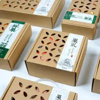 在飛比找露天拍賣優惠-出清 水果包裝盒禮盒紙箱盒通用高檔手提水蜜桃包裝桃子4691