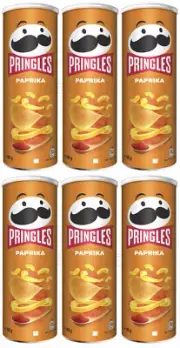 6 x PRINGLES PAPRIKA Flavor Potato Chips Crisps Snacks 165g 5.3oz