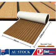 Brown Yacht Boat Flooring EVA Foam Faux Teak Decking Sheet 5.5mm Marine Deck Mat