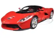 FERRARI LAFERRARI F70 RED W/ BLACK TOP 1/24 DIECAST MODEL CAR BY BBURAGO 26001