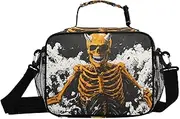 Insulated Lunch Box Skeleton Cloud for Women Men - Ideal for Work, Picnics - Includes Adjustable Shoulder Strap
