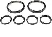 QASULER Motorcycle Instrument Speedometer Gauge Bezel Cover Kit Black, for Harley, Touring Electra Glide Street Glide Tour Glide 1996-2013 Motorcycle Speedometer Trim Ring(Black)